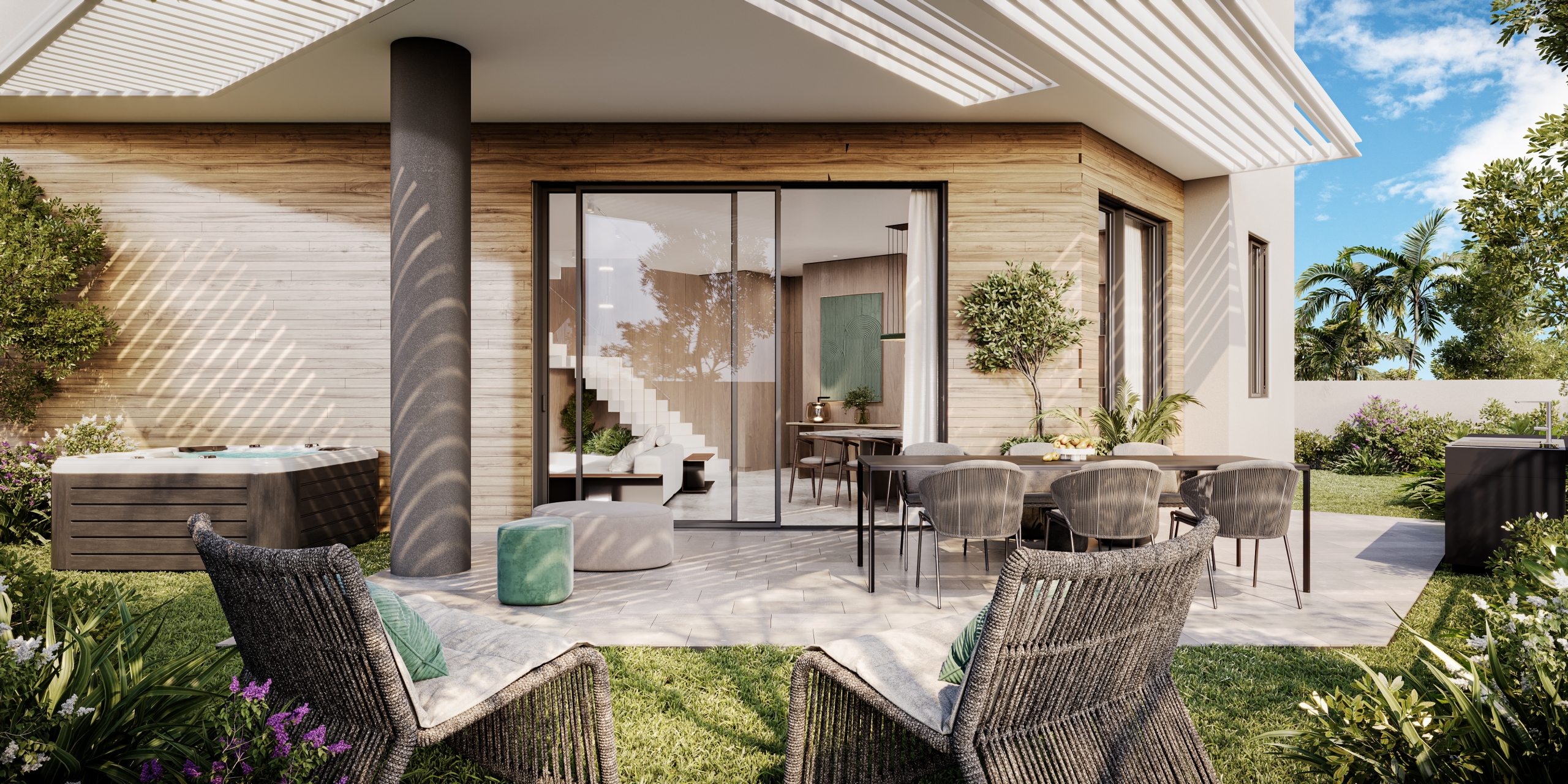 דירת גן – הדמיית גינה